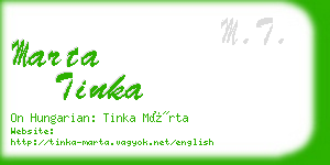 marta tinka business card